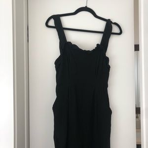 Super down black jump suit.